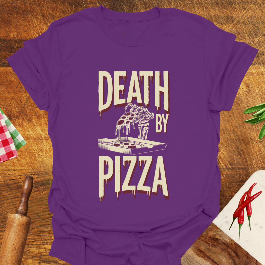 Death by Pizza Funny T-Shirt