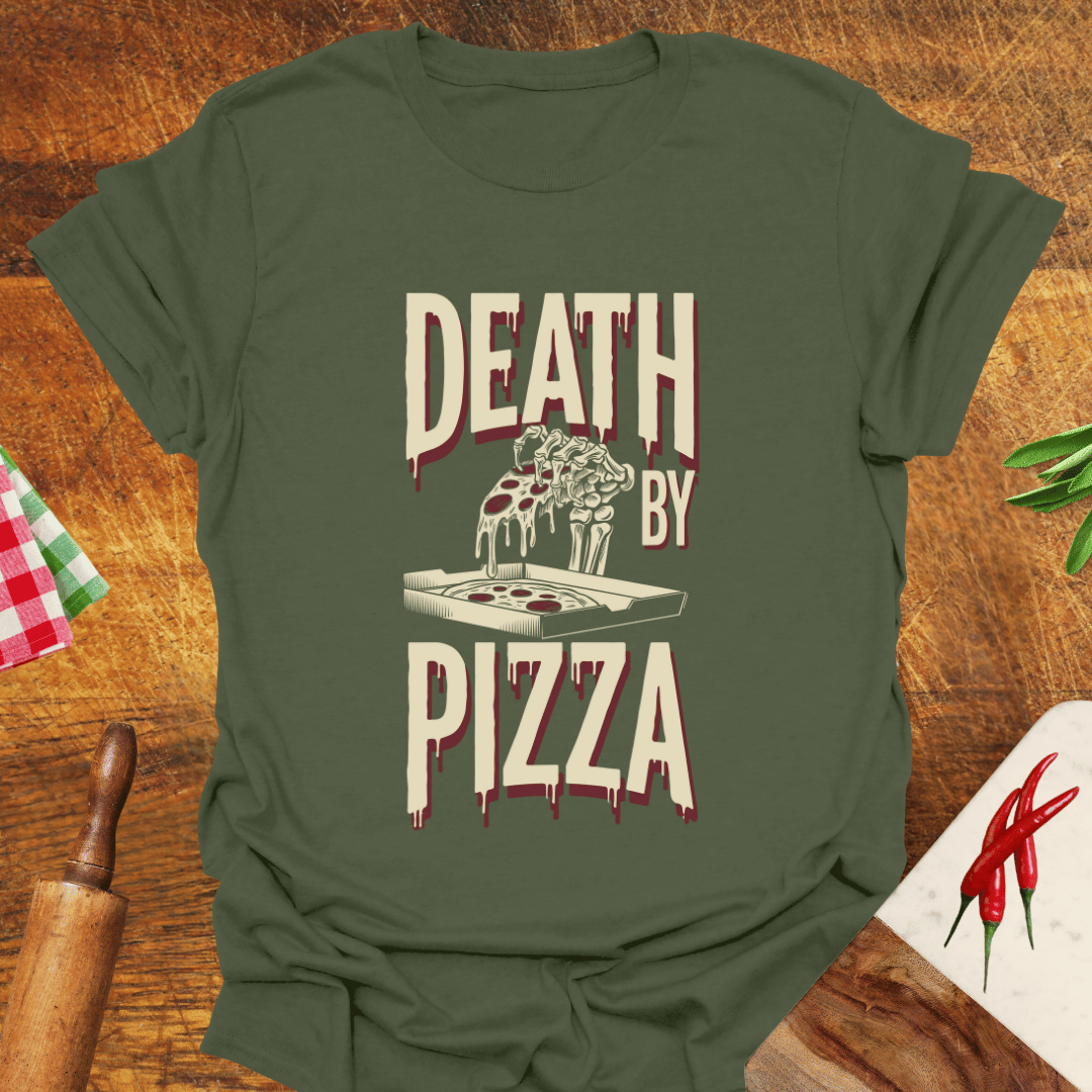 Death by Pizza Funny T-Shirt
