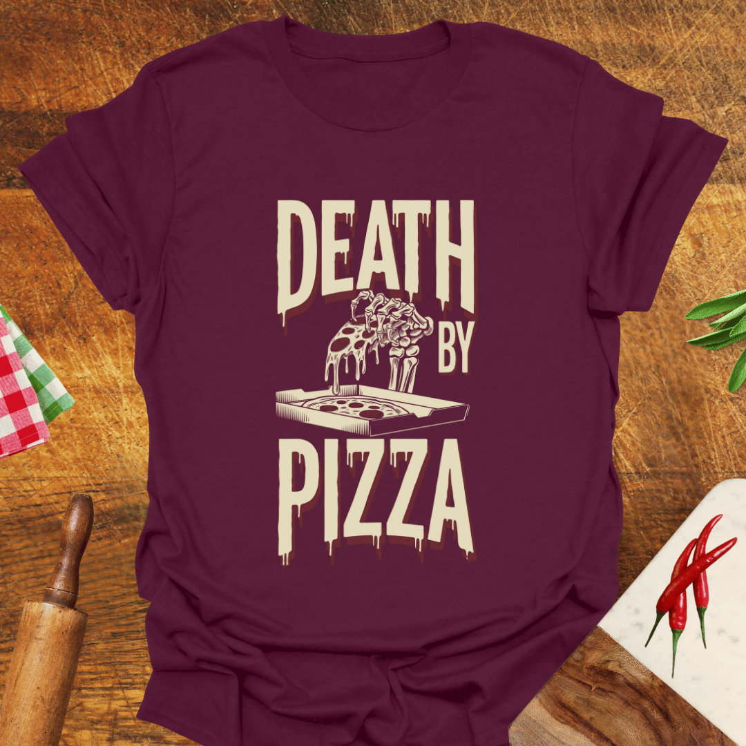 Death by Pizza Funny T-Shirt