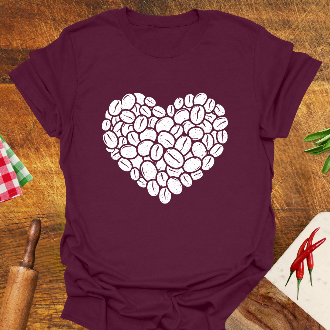 Coffee Bean Heart T-Shirt