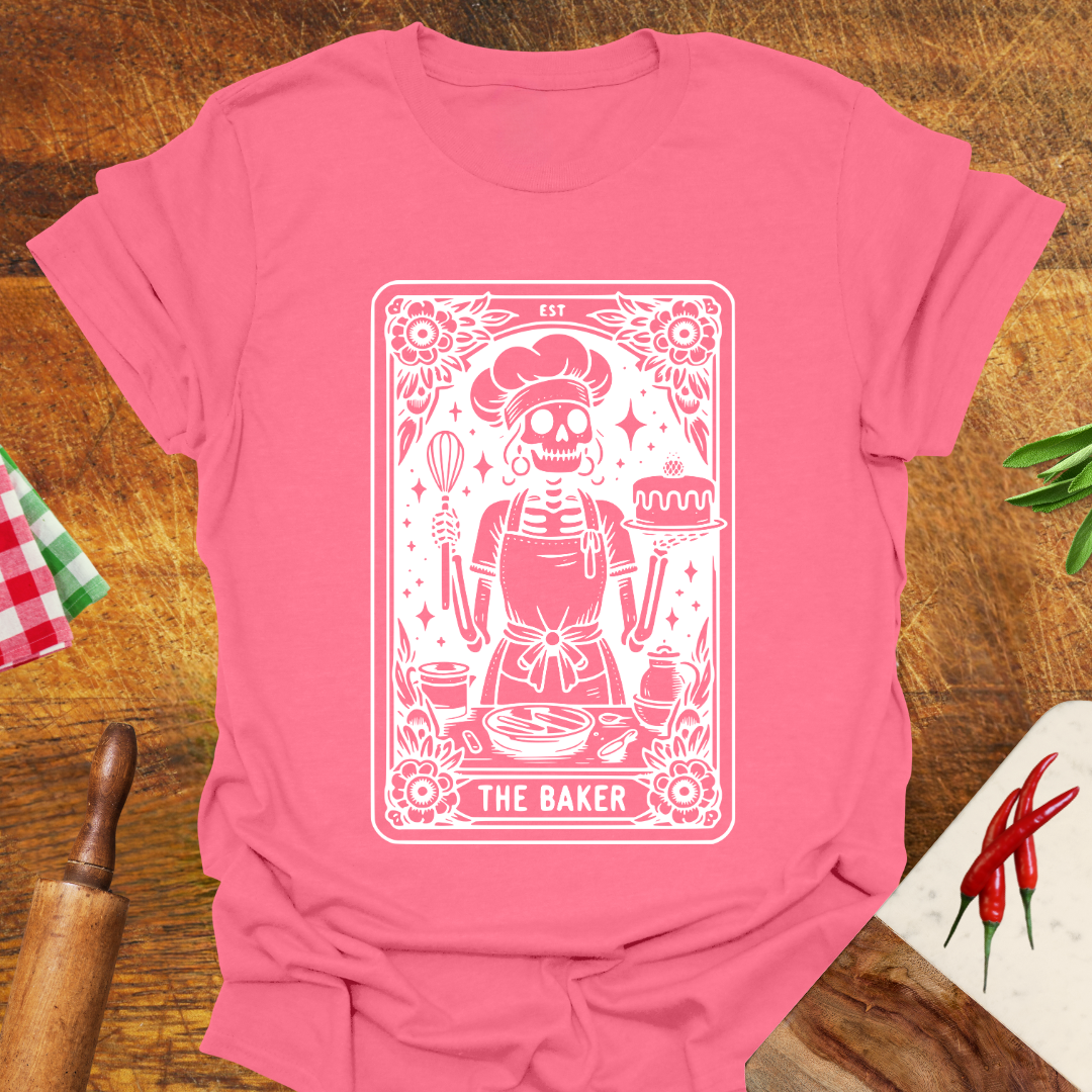 Skeleton Baker Tarot Card T-Shirt