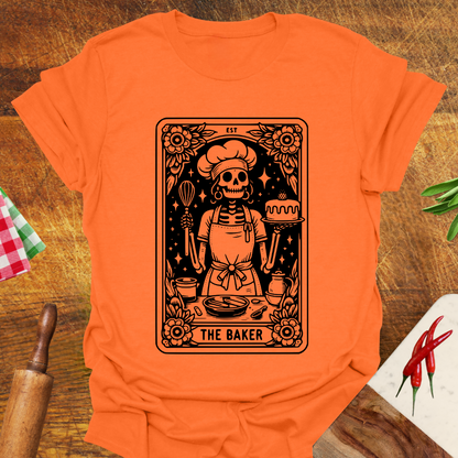 Skeleton Baker Tarot Card T-Shirt