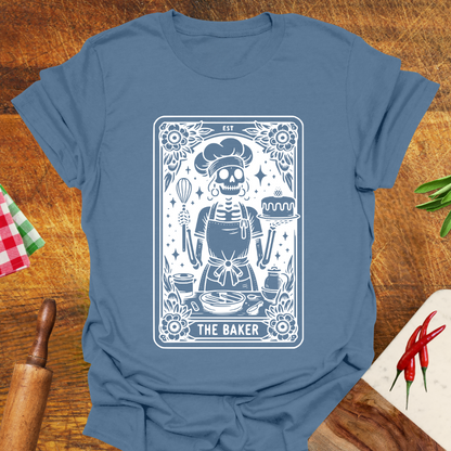 Skeleton Baker Tarot Card T-Shirt